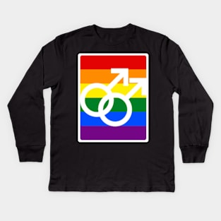 LGBT Gay Pride - Male Symbol Kids Long Sleeve T-Shirt